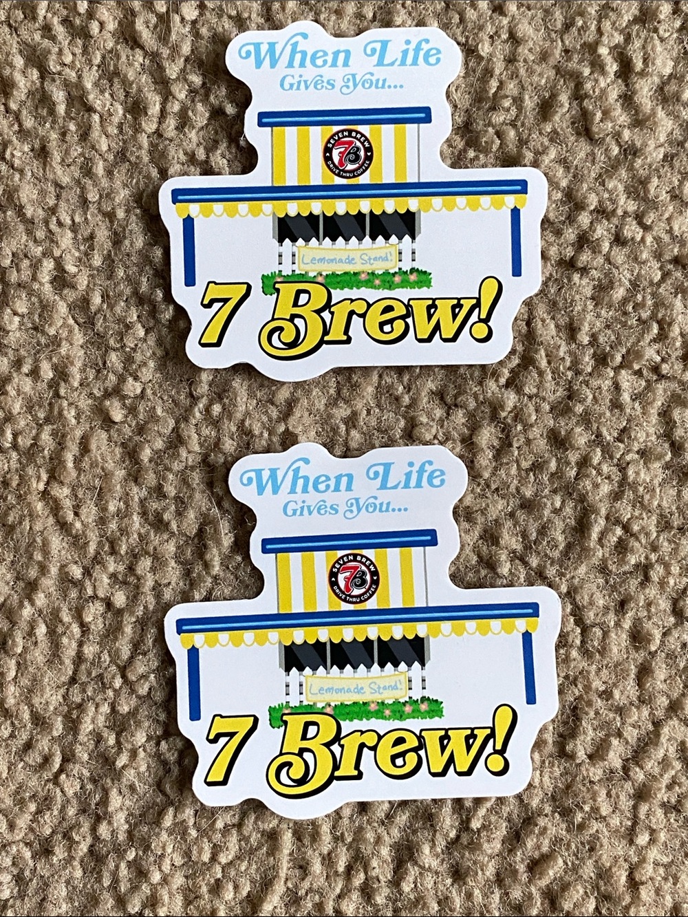 Lemonade Stand Sticker – White and Yellow
